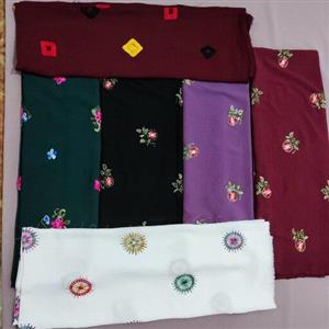 پارچه ابروبادی گرم بالا خامه دوزی