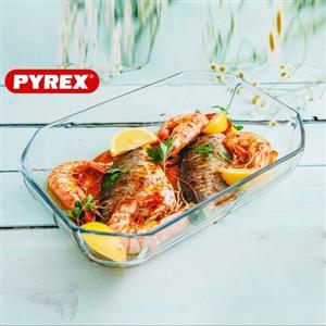 تابه 8 ضلعی پیرکس فرانسه سایز 22 در33 سانت شعله مستقیم