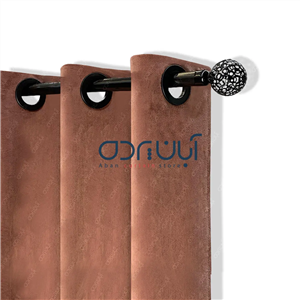 پرده آماده مخمل کالیفرنیا رنگ کالباسی ابعاد 140×275 کد47