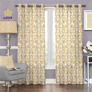 پرده پذیرایی دو قواره پانچ اسلیمی طرح پیچک کد S3118