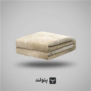 پتو گلبافت برتر مدل امبوس گل برجسته ساده دونفره رنگ بنفش روشن