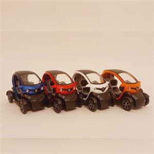 ماکت رنو توئیزی Twizy برند Kinsmart مقیاس 1:18 طول 13 سانتی متر دقیقا همانند نمونه واقعی و جزئیات خوب در 4 رنگ شاد