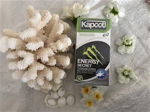 کاندوم کاپوت مدل انرژی زا energy and ribbed بسته 12 عددی Kapoot Energy Condoms 12PSC