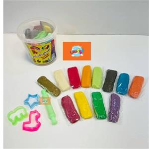 خمیر بازی رنگی 1 کیلوگرمی با ابزار(نمایشگاه جمکران خورشیدآل یاسین سوغات فرهنگی اسباب 