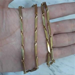 زنجیر مردانه استیل کبریتی درشت طلایی ، ضد حساسیت و بدون تغییر رنگ