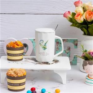 ماگ لیوان درب دار و قاشق دار