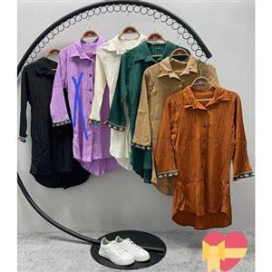 مانتوآستین منگوله زنانه جنس کراش دارای رنگبندی بی نظیرفری سایز از 36 تا42  به تمام نقاط کشورپوشاک زنانه نرگس