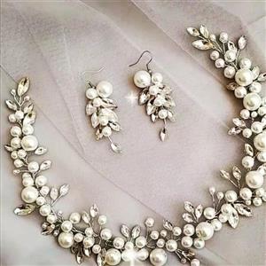 تاج مروارید با گوشواره