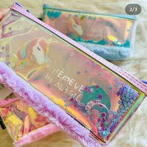 جامدادی و کیف لوازم آرایش آکواریومی پولیشی، طرح یونیکورن