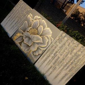 تابلو نقاشی برجسته آکریلیک  سه تکه