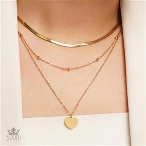 گردنبند سه لاین استیل