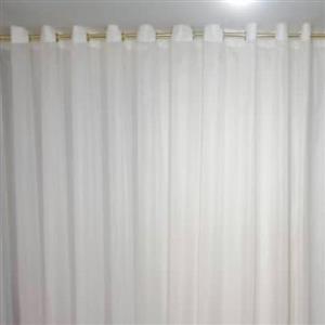 پرده حریر  رنگ نباتی عرض5متر ارتفاع 280 پانچ شده