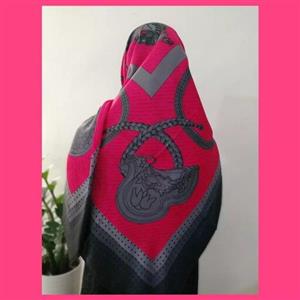 روسری نخی قواره بزرگ دور دست دوز