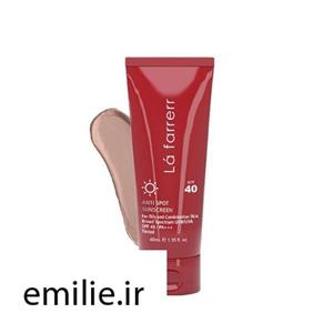  کرم ضد آفتاب و ضد لک مناسب پوست های چرب و مستعد جوش SPF 40 مدل Light حجم 40 میلی لیتر 
