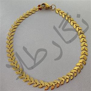 پابند استیل رنگ ثابت طرح تیغ ماهی  نگارطلا
