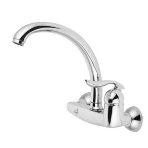 شیر ظرفشویی دیواری اسناپل رنگ کروم کد 01 مطابق استاندارد ودارای 