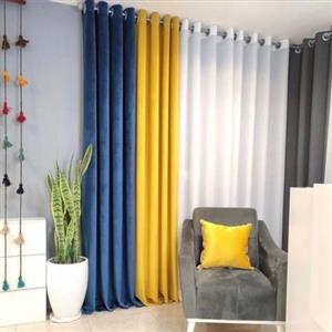 پرده مخمل کالیفرنیا پانچ هر پنل1متر و50 سانت در قد متغیر رنگبندی کامل پانچی