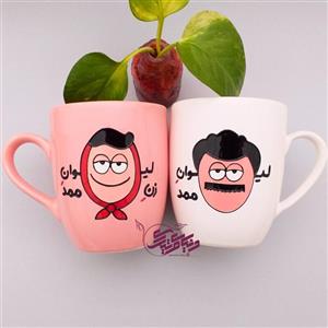 ماگ خانم و آقا، لیوان، ماگ نقش برجسته ویترای، عاشقانه، هدیه، کادو و سوپرایز سالگرد ازدواج، ولنتاین، ارسال رایگان