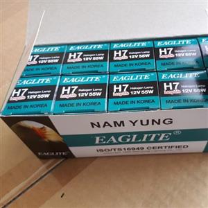 دو عددلامپ هالوژن جلو خودرو H7 اگلایت (عقاب)  اصلی ساخت کره  12V 55W (دو فیش پرشیایی)با ضمانت اصالت کالا 
