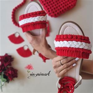 صندل مکرومه رکابدار