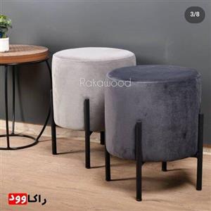 پاف لوپ دایره پایه فلزی مشکی راکاوود()