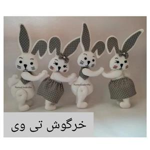 ریسه تی وی نمدی خرگوش آویز تی وی نمدی عروسک تی وی خرگوش تی وی نمدی