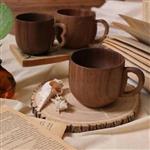 ماگ و لیوان  چوبی چوب گردو قابل شتستشو و قابل استفاده برا نوشیدنی سرد و گرم