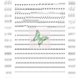 طلق استیکر رزینی ترنسپرنت طرح حروف و اعداد فارسی فونت نستعلیق