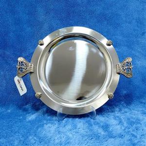 سینی استیل نگار گرد بزرگ کد 324 مدل تاج