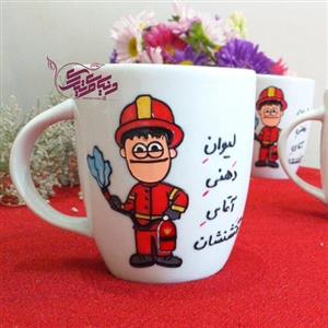ماگ آتشنشان، ماگ ویترای، آتشنشانی، ماگ دهنی، لیوان سرامیکی، هدیه، کادویی، سوپرایز، نقش برجسته و براق، 