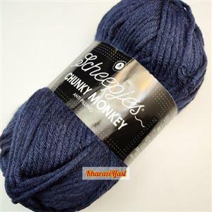 کاموا ترک 100 گرمی برند چانکی‌مانکی محصول کشور ترکیه رنگ سورمه ای  کیفیت عالی کد \n047