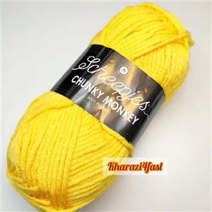 کاموا ترک 100 گرمی برند چانکی‌مانکی محصول کشور ترکیه رنگ  زرد کد 055