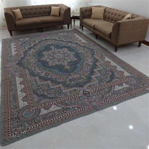 روفرشی 6 متری- مخمل زرکدار- وکیل بافت(زرین) یزد- طرح نیلوفر- کد 001- رنگ طوسی- زیر انداز- زیرانداز- زیرسفره‌‌ای