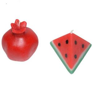 شمع هندوانه و انار مناسب شب یلدا مجموعه دو عددی