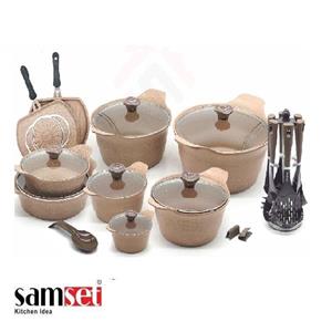 سرویس قابلمه چدن 26 پارچه سام ست مدل الیبا