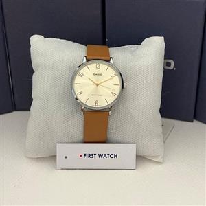 ساعت مچی کاسیو بند چرم زنانه مدل CASIO-LTP-VT01L-5B