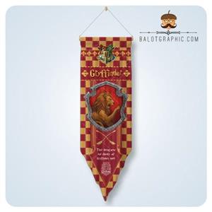 پرچم دیواری طرح هری پاتر گریفیندور سایز 100-30 BP008