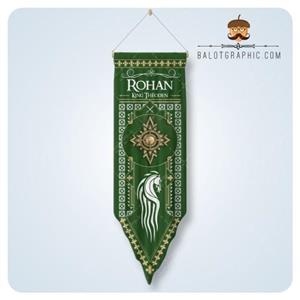 پرچم دیواری طرح ارباب حلقه ها سایز 100-30 (روهان) BP006