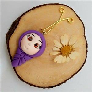 گیره روسری، دستساز ساخته شده با خمیر پلیمری