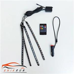 اتمسفر لایت  مولتی کالر نور پردازی داخل خودرو  4 تیکه دارای سنسور صدا سایز بلند