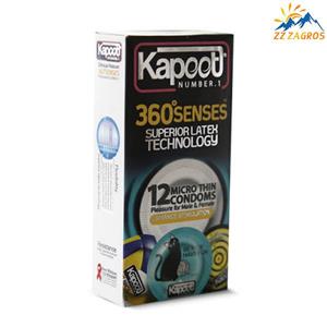 کاندوم تحریک کننده کاپوت مدل 360 Senses بسته 12 عددی kapoot 360 senses condoms 12pcs