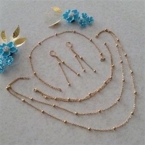 سرویس کامل شامل گردنبند دستبند پابند و گوشواره (استیل رنگ  ثابت )