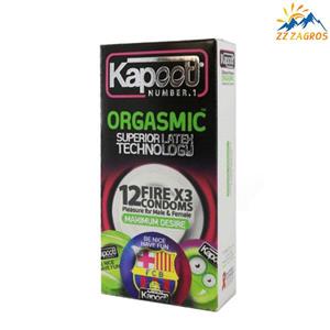 کاندوم خاردار کاپوت مدل Orgasmic بسته 12 عددی kapoot orgasmic condoms 12pcs