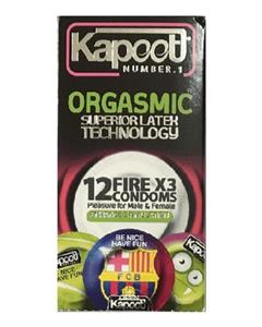 کاندوم خاردار کاپوت مدل Orgasmic بسته 12 عددی kapoot orgasmic condoms 12pcs