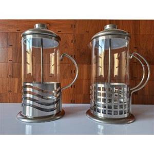 فرنچ پرس پیرکس نیمه استیل سایز بزرگ ، حجم 600 میلی لیتر