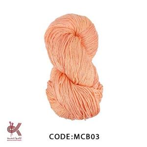 کاموا کتان بامبو گلبهی روشن 03  با الیاف طبیعی ضد حساسیت 100 گرم