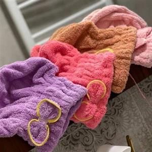 کلاه حمام پاپیون دار  نانو میکروفایبر با جذب آب بالا