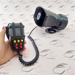 آژیر 100 وات بسیار قوی با 7 صدای متفاوت و دهنی بسیار قوی قابلیت صحبت کردن