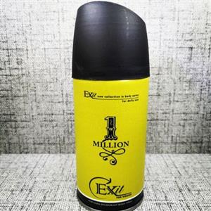 اسپری بدن زنانه EXIT مدل  1MILION  با رایحه ی گرم و تلخ  و ماندگاری بالا