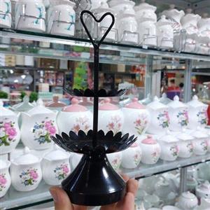 خرما خوری فلزی دوطبقه رنگ‌مشکی